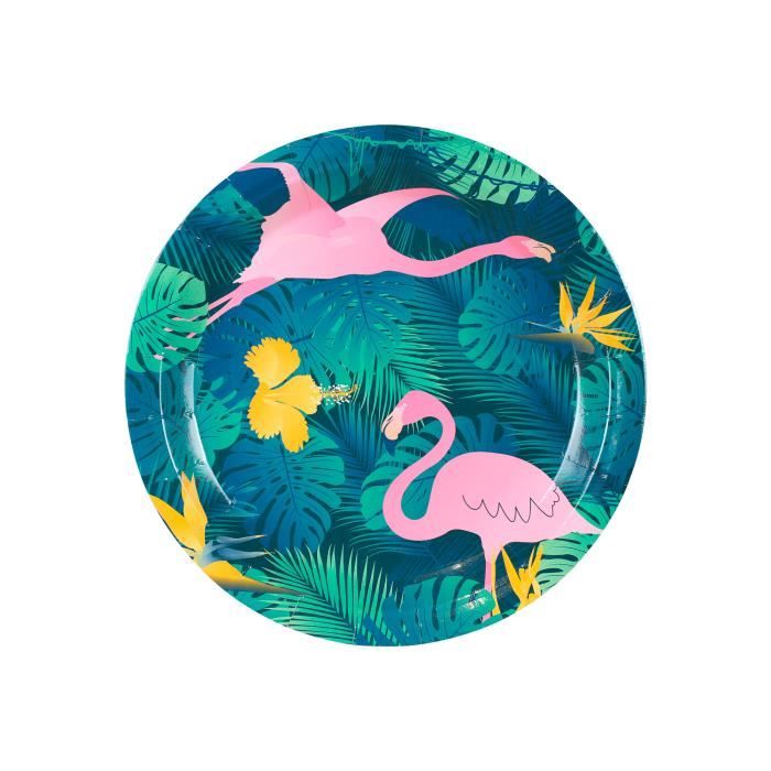 Assiettes Motif Tropical x8 10