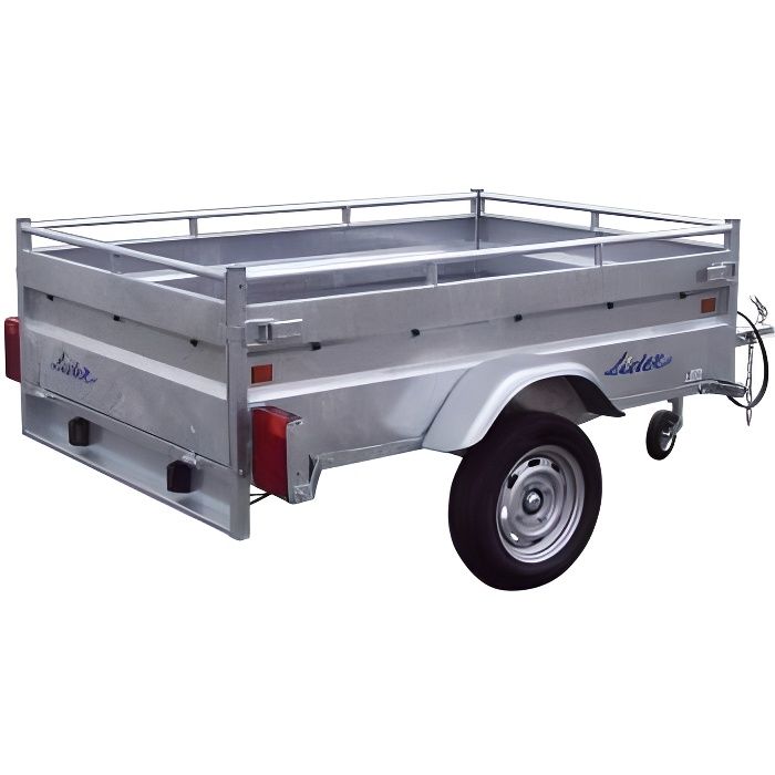 Bâche pour remorque Lider modèle Robust 39350 - Dimensions bâche : 207cm x 141cm x 12cm - Coloris Gris