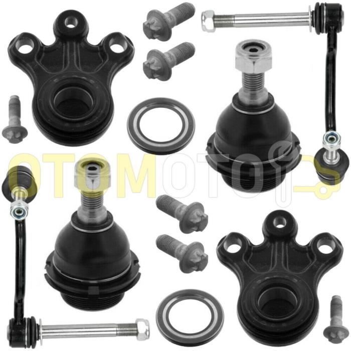 Kit bras de suspension avant compatible CITROEN C5 C6 PEUGEOT 407 508 composé de 6 pièces