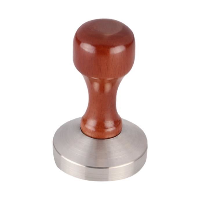 1 marteau de poudre d'espresso de poignée en bois d'acier inoxydable de bourreur de café de PC pour la maison de ELECTRONIC TUBE