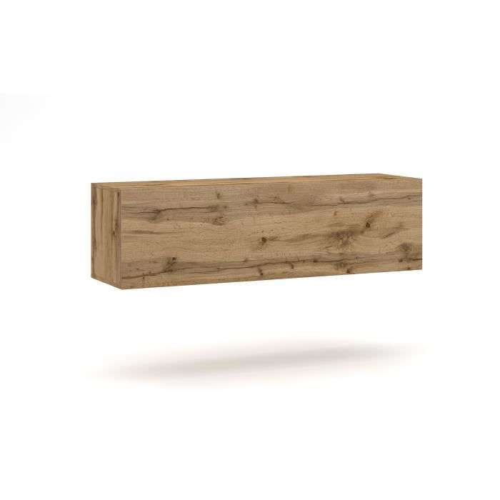 LIVOL L LED RTV, MEUBLE TV 140 cm CHÊNE WOTAN