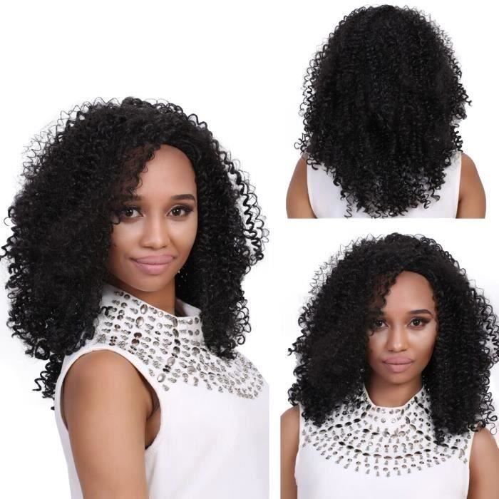 Perruque de modeFemmes Long Black Brown FrontCurly Coiffure perruques de cheveux synthétiques pour les femmes SA97781
