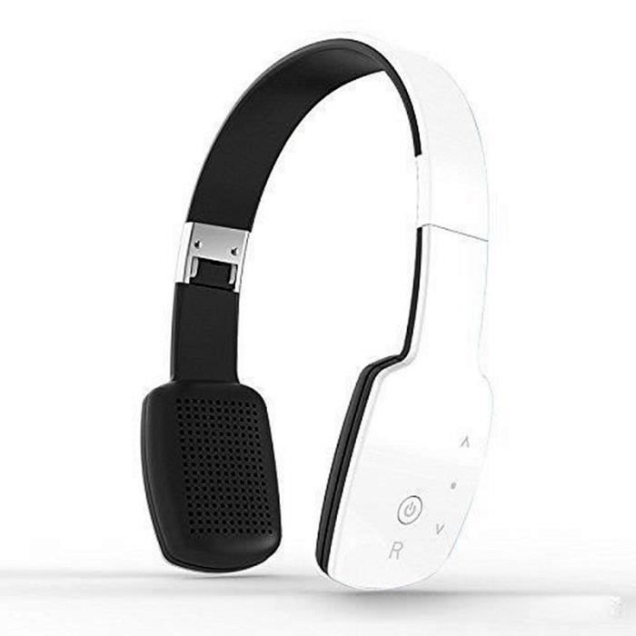 casque bluetooth Stéréo Hi-Fi Sens Toucher Boutons Pliable sans fil blanc pour iphone X 8 8 Plus 7 Samsung Galaxy S9 S9 Plus S8 S...