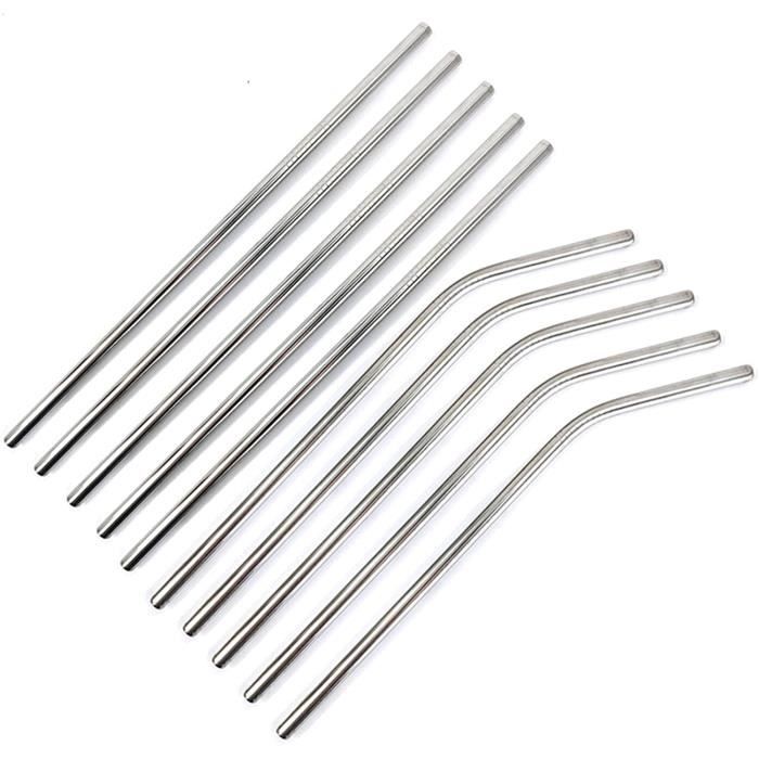 Paille Large de 6 mm Paille en meacutetal reacuteutilisable Jeu de Paille712