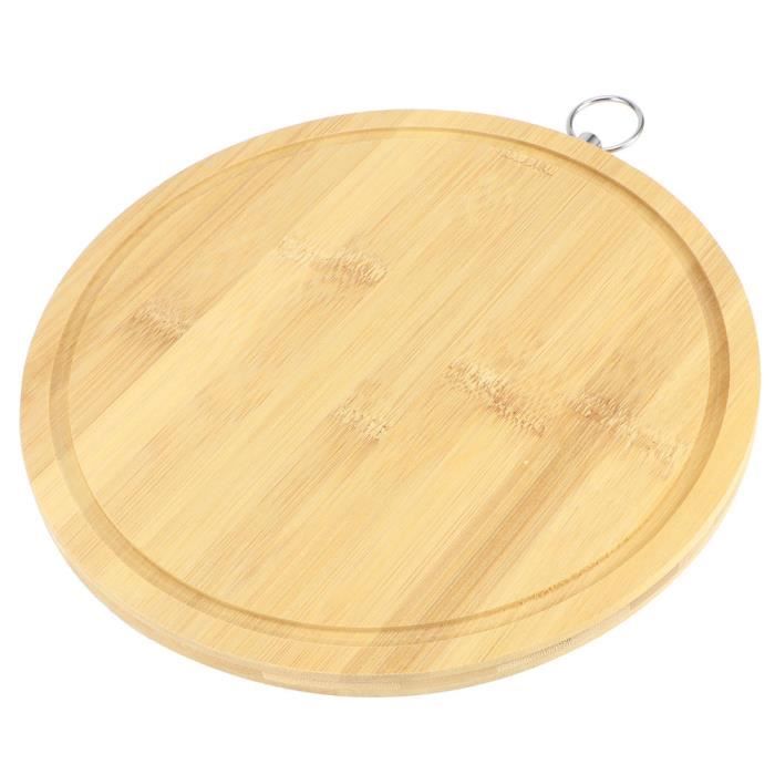 Atyhao Planche à découper en bambou Planche à Découper Ronde en Bambou Planche à Découper de Légumes de Pâte pour Cuisine du