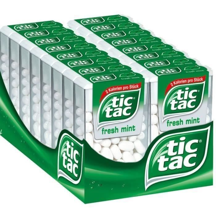 Ferrero Tic Tac menthe fraîche, 16 paquet