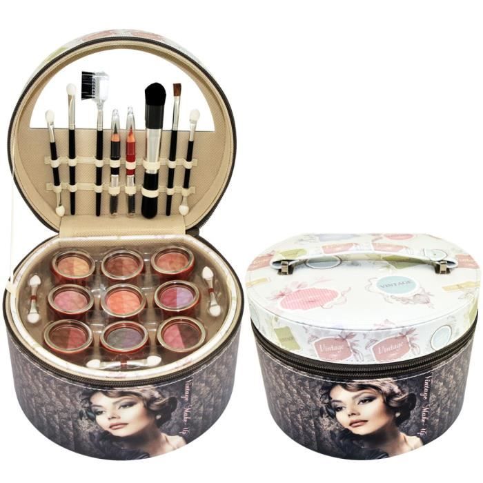 Coffret cadeau coffret maquillage mallette de maquillage retro - 36pcs