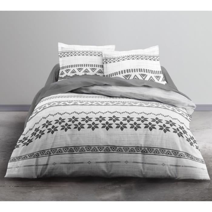 TODAY Parure de couette Enjoy Moya - 1 housse de couette et 2 taies d'oreiller - 100% coton - 220 x 240 cm