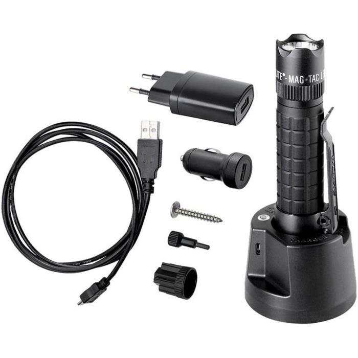 Lampe torche Crowned Bezel rechargeable Mag-Lite TRM4RA4 LED noir 4 h 15 min