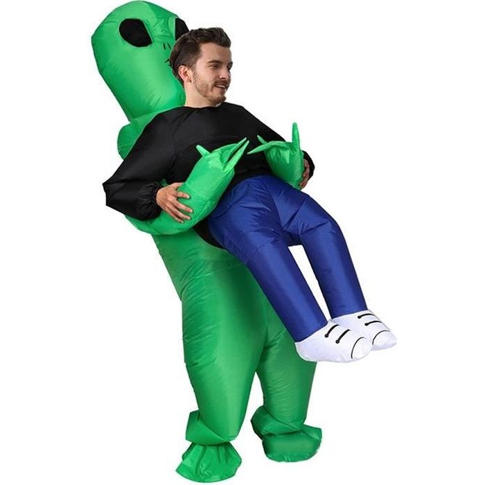 Costume de Déguisement Fantôme Mimétique Vert Costume Gonflable de Halloween Cosplay Adult Accessoires de Performance Amusante