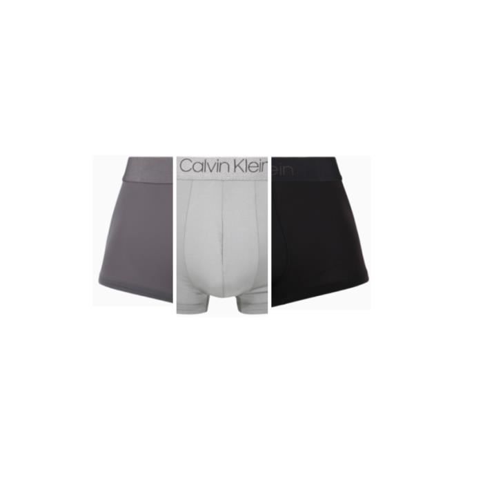 Calvin Klein CK Shorts en fibre ultra fine modale respirable pour hommes3 Boxers Noir-Blanc-Gris