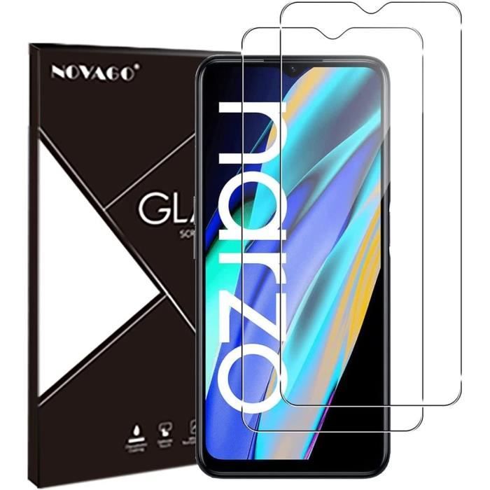 Compatible Realme Narzo 50i Prime 4G et Narzo 50A Prime 4G - 2 Films de protections écran verre trempé [Novago]