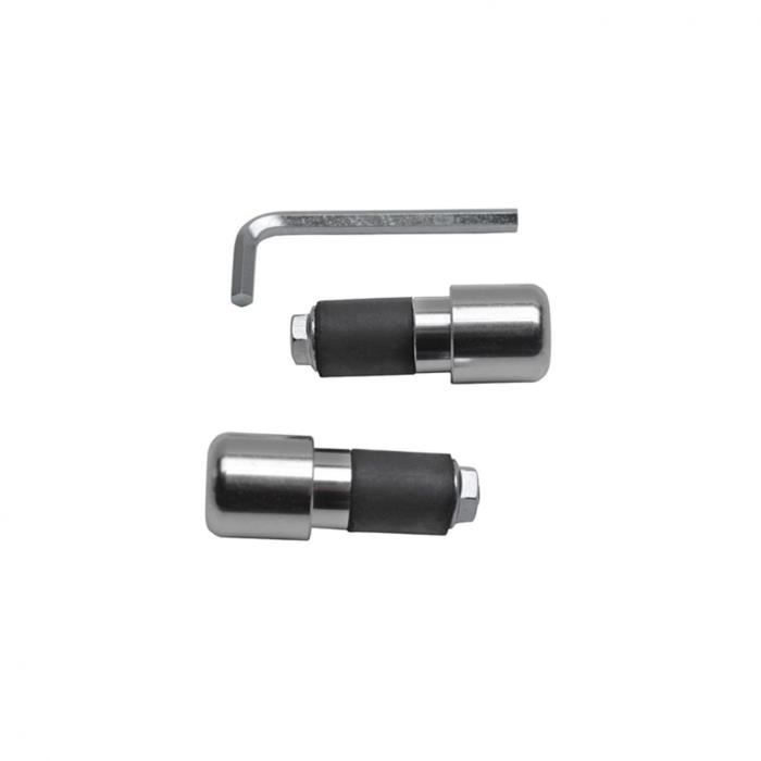 EMBOUT DE GUIDON REPLAY CYLINDRIQUE ARGENT POLI (PAIRE)