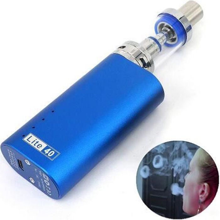 énorme Capacité 2200mAh Lite 40W Kit 3ML Tank atomizer Cigarette électronique ARTICLES POUR FUMEUR Adulte Bleu
