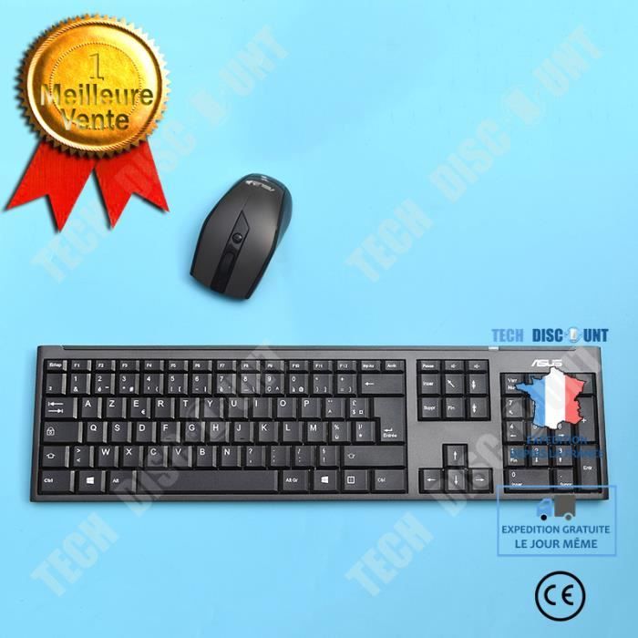 TD® Ensemble sans fil de clavier français Clavier français Ensemble clavier et souris universel de bureau français