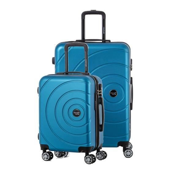 TRAVEL WORLD Ensemble de 2 valises 55/75cm Turquoise