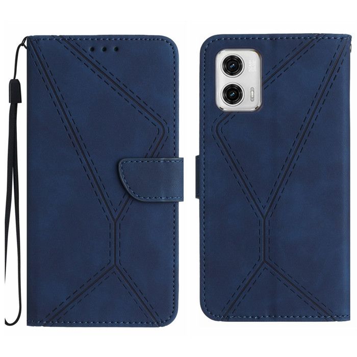 Pour Motorola Moto G53 5G (6.5) Housse de protection antichoc antidérapante avec support - Bleu