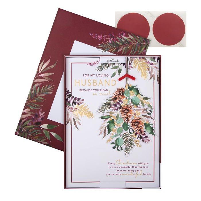 Carte De Vœux De Noël Hallmark – Message "Truly Deeply Forever" – Neuf Sous Emballage – Amour