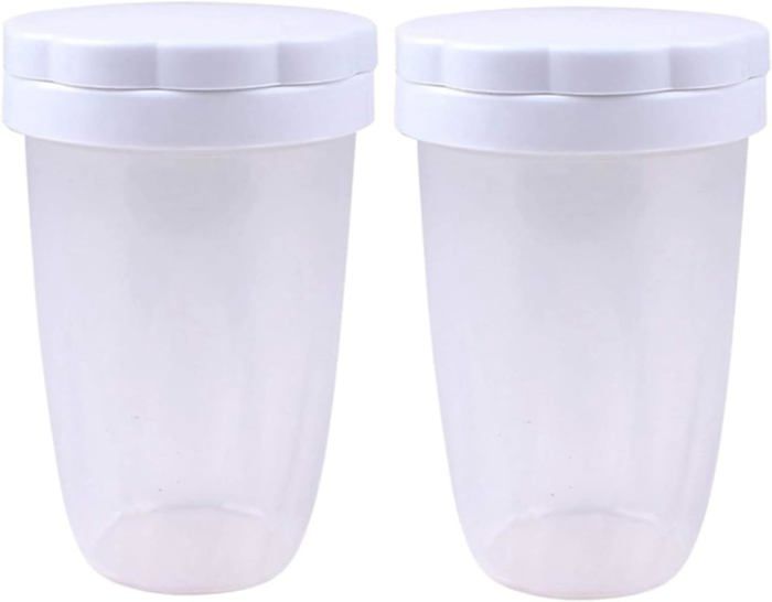 2 Saupoudreuses Inox Pour Sucre Glace/Cacao - Tamis Fin Avec Couvercle - Pâtisserie Et Café