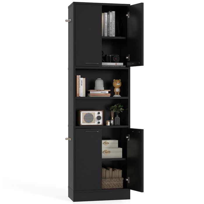 COSTWAY Buffet de Cuisine 4 Portes, Tiroir - Armoire de Cuisine