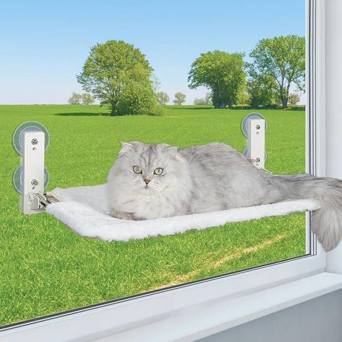 Meilleurs prix pour Hamac pour chat pliable pour fentres et murs hamac pour chat avec 4 ventouses cadre solide pour fentres en verre et murs CORBEILLE