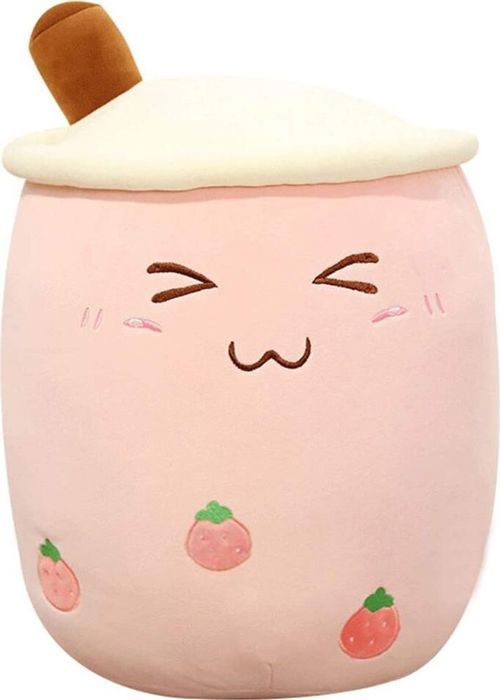Oreiller Peluche Boba Tea - Forme Tasse De Thé Au Lait, Taille S/M/L/XL - Peluche Douce Et Mignonne