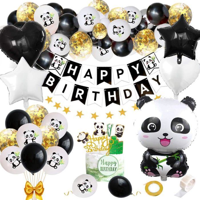 Kungfu Panda Birthday, Décorations D'Anniversaire De Panda, 34 Pcs Fête D'Anniversaire Happy