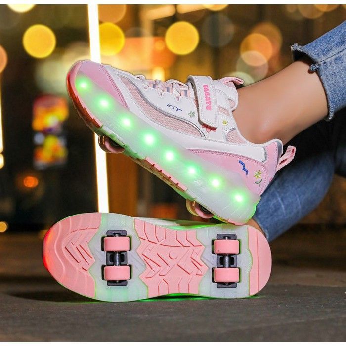 ECELEN Chaussures à Roulettes Enfant – Roues Rétractables – Modèle