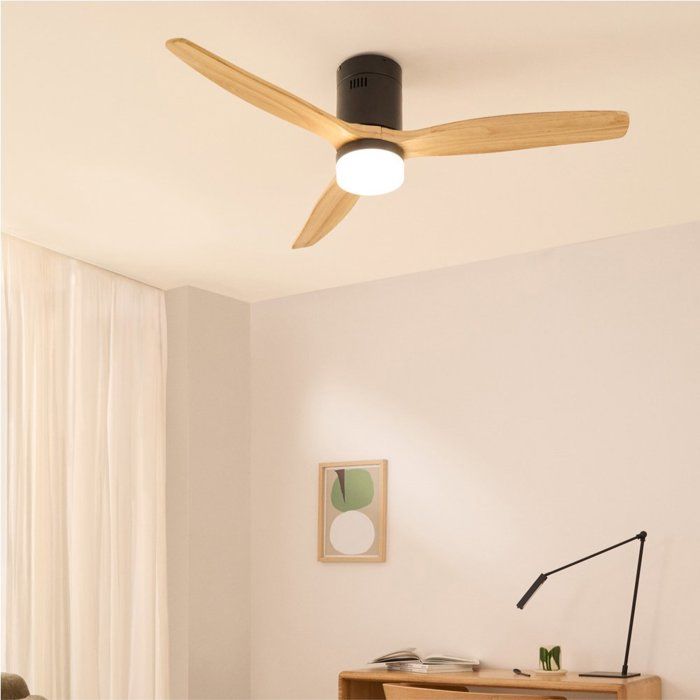 Ventilateur de plafond - Create - WIND CALM NATURAL WOOD - Silencieux - Bois - LED - Create
