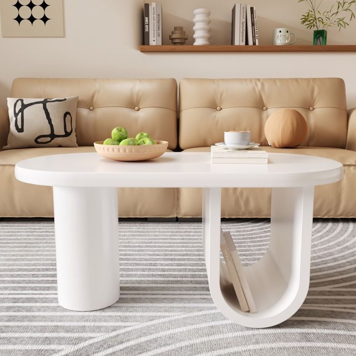 Table basse moderne ovale L en marbre noir et blanc par Lorenzo Table basse moderne ovale L en marbre noir et blanc par Lorenzo