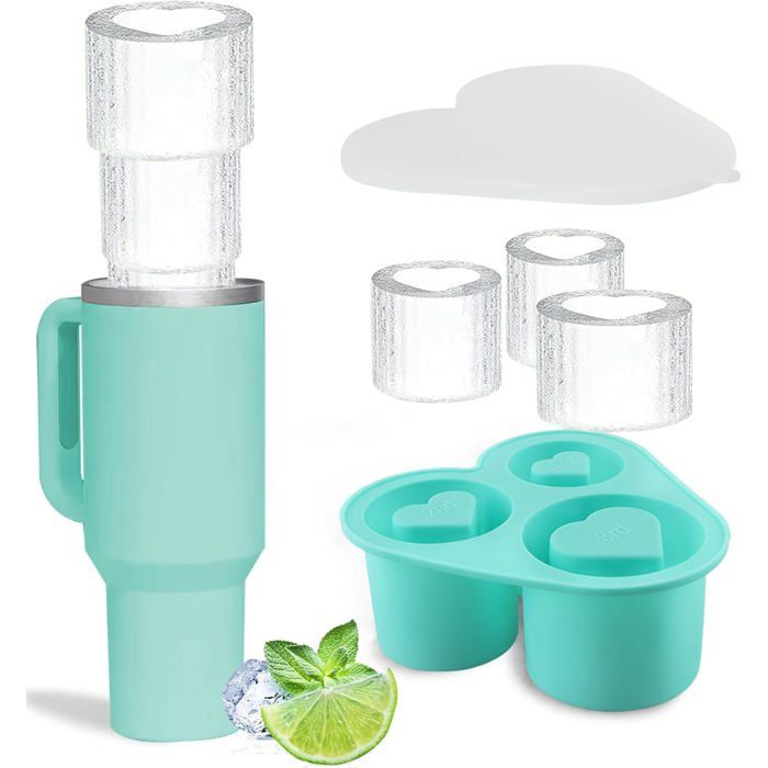 2 pcs Bacs à Glaçons Rondes,Moule à Glaçons,Moule à glaçons avec 2 pcs Bacs à Glaçons Rondes,Moule à Glaçons,Moule à glaçons avec