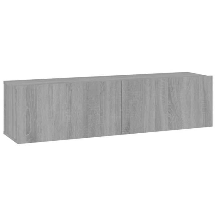 “Winter SaleTOP Armoire TV classique Gris - Armoire murale TV Sonoma gris 120x30x30cm - bois dingénierie PRO19506