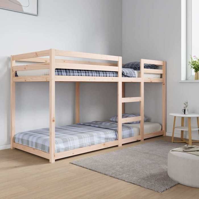 SALE 2026 Stable Structure de lit Simple Brun - Lit superposé sans matelas 80x200cm - bois de pin massif PRO4524799