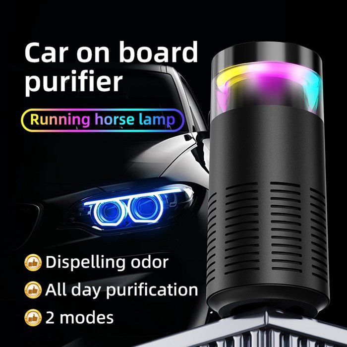 Purificateur dair - Purificateur dair pour voiture - Purificateurs dair - Mini purificateur dair amélioré - Éclairage