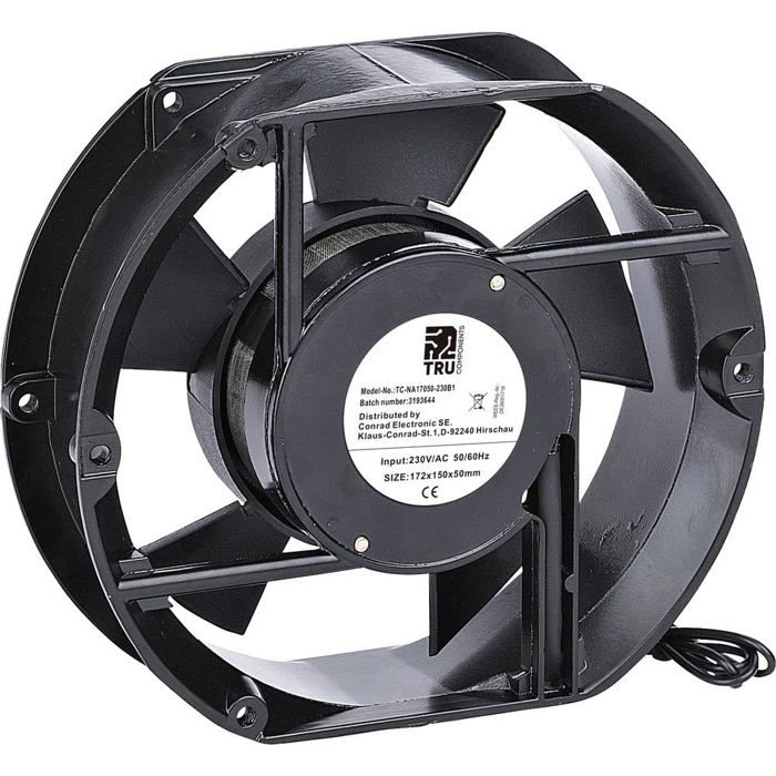 Ventilateur axial 230 V TRU Components 299 m³h 172x150x50 mm Refroidissement efficace