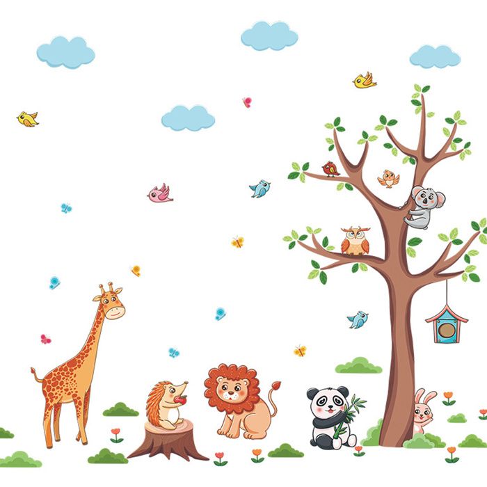 Stickers muraux décoratifs - Animaux et arbres
