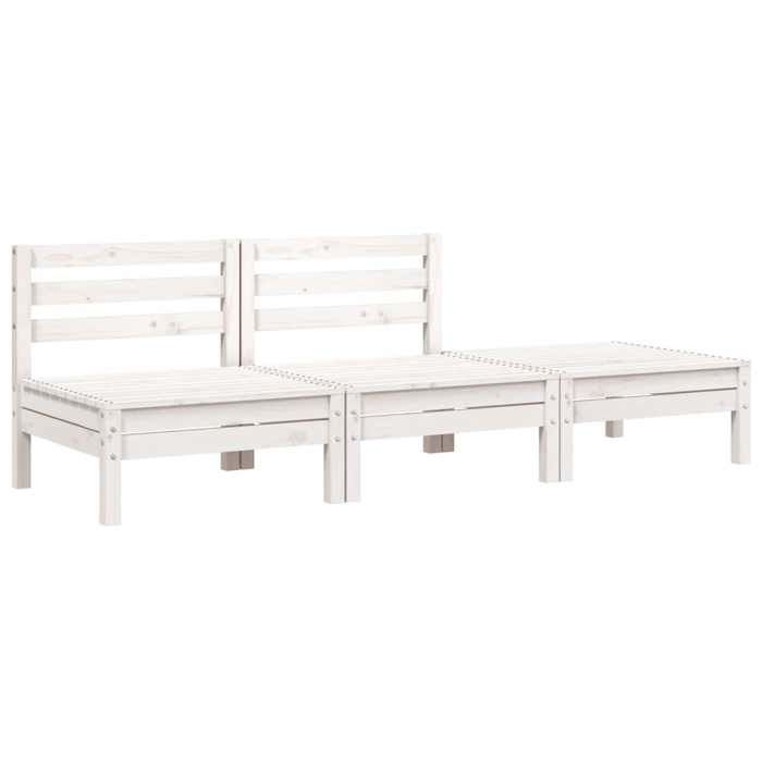 En PromotionCanapé de jardin - SHIELD Canapé dextérieur - 3 places blanc bois de pin massif 8240221