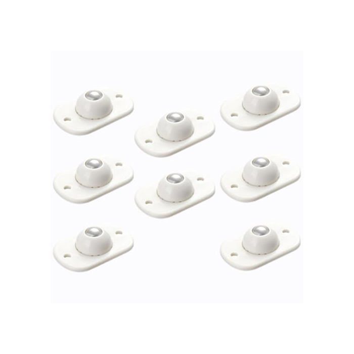 Lot de 8 Roulettes Auto-Adhésives Mini Roulettes à Billes Autocollantes en Plastique pour Meubles
