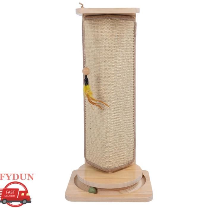 FYDUN Griffoir dangle pour chat Planche à Gratter pour Chat Griffoir en Bois pour Animaux de Compagnie avec animalerie jouet