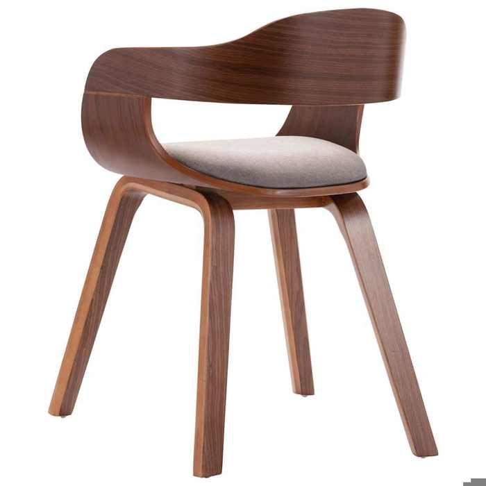 Remise 2026 Chaise de salle à manger Taupe Bois co Chaise de salle à manger Taupe Bois courbé et tissu @7275531 3308bqa40f
