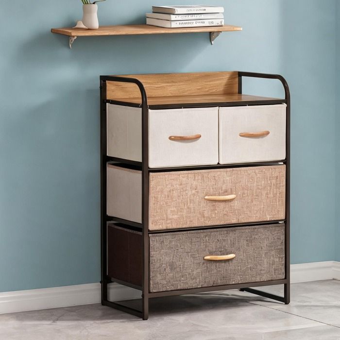 Colonne De Salle De Bain Armoire De Salle De Bain en Polyester Multicolore 58 x 29 x 78.5 cm