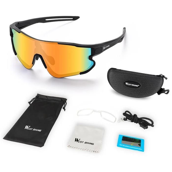 WEST BIKING Lunettes de soleil de sports polarisées