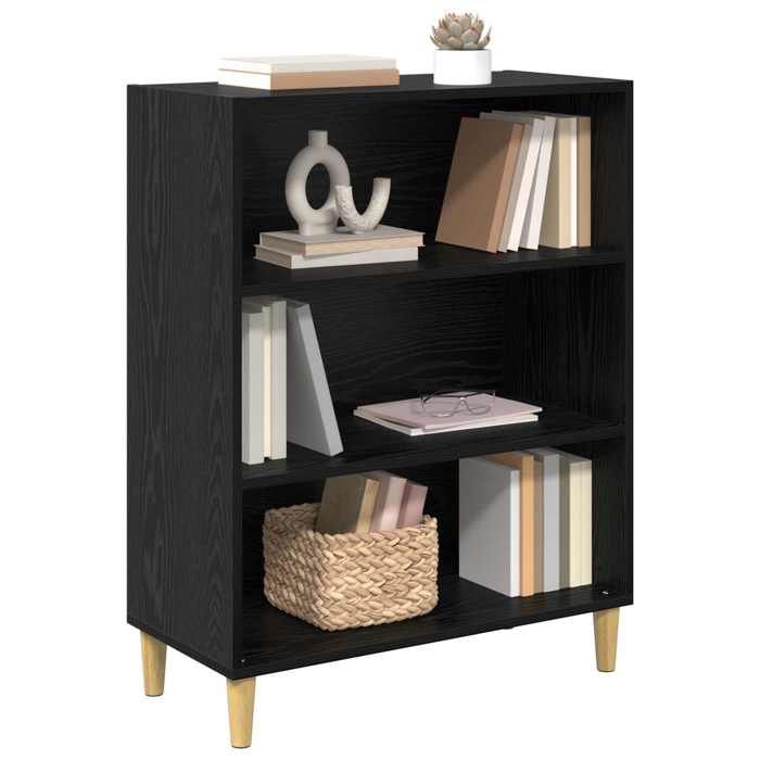 Noir Buffet & bahut contemporain，Buffet Chêne noir 69 5 x 32 5 x 90 cm Bois dingénierie FR&1441