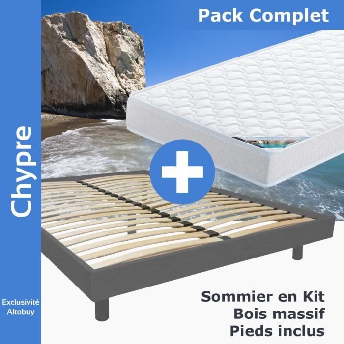 AltoBuy Chypre Pack Matelas Lattes 160x200