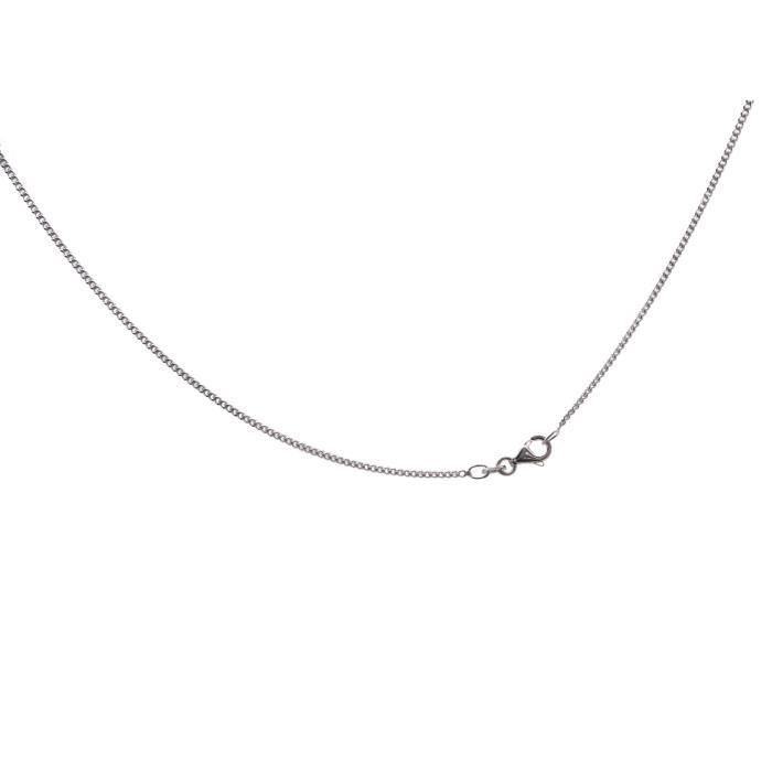 Chaine 45cm assez fine femme ado en argent massif 925 maille