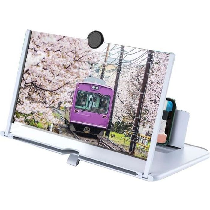 14 Loupe Agrandisseur d'écran pour téléphone portable loupe  d'amplificateur Blu-ray HD 3D Support de téléphone portable Blanc -  Cdiscount Téléphonie