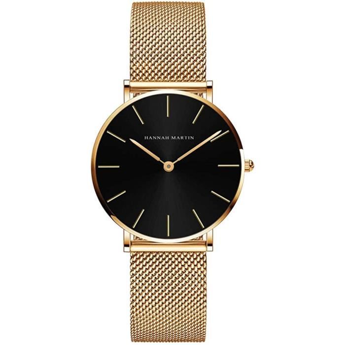 Hannah Martin Montres Pour Femmes Maille D Or Bracelet En Acier