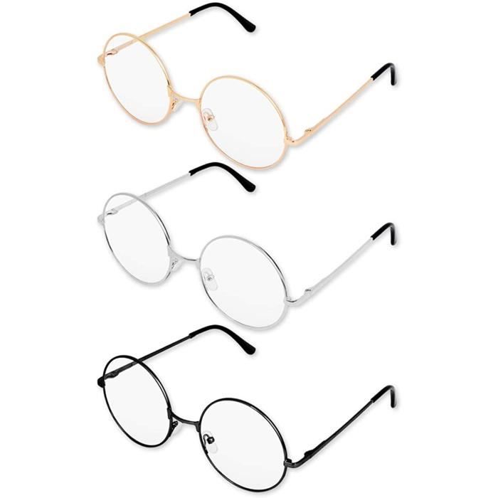 Lunettes rondes verres transparents cheap