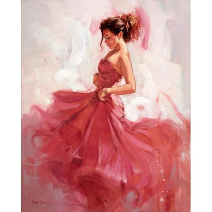 Flamenco Danseuse Toile tableau Murale Art Abstrait Femme Portrait Peintures Nordique Affiche Moderne Esthétique Style Chambre