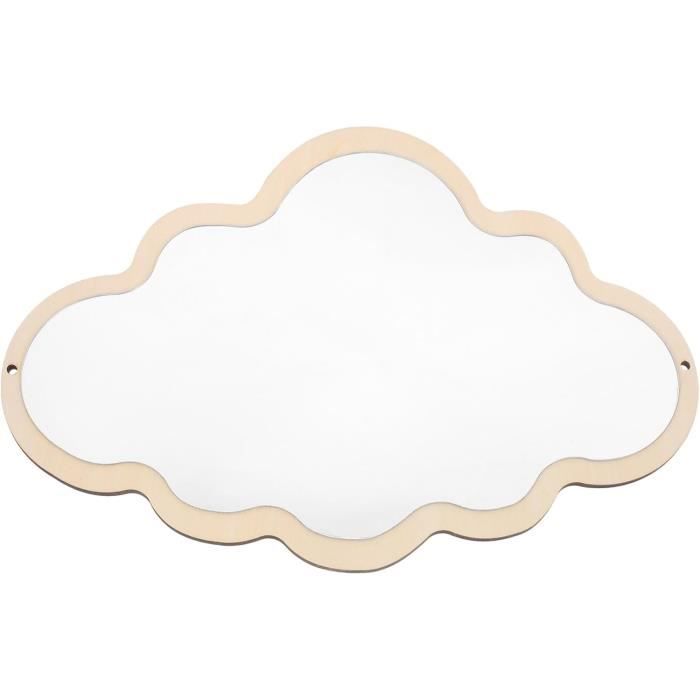 Miroir nuage Miroir en bois incassable, décorations en bois pour